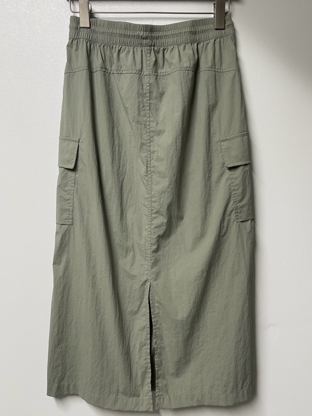 Frank Stone Olive Green Maxi Cargo Skirt with Drawstring Waist - Picture 9 of 14
